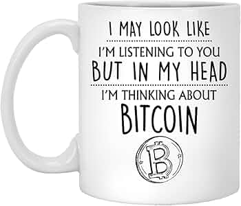 Tasse Bitcoin, cadeau Bitcoin, cadeau Bitcoin amusant pour lui, mari, petit ami, tasse à café Bitcoin Crypto-monnaie 325 ml, MUG-NSYOXLMZAI-325 ml sur Amazon.fr
