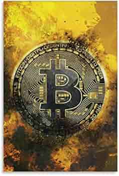 Impression sur toile Bitcoin Pop Art, crypto-monnaie, art mural BTC, décoration murale sans cadre, 40 x 60 cm sur Amazon.fr
