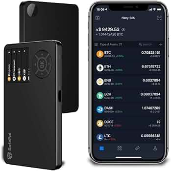 SafePal S1 Portefeuille Matériel Crypto-Monnaie, Portefeuille Bitcoin, Stockage Froid sans Fil pour Crypto-devises Multiples, Internet Isolé et 100% Hors Ligne sur Amazon.fr