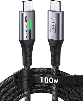 INIU Cable USB-C 100W 5A charge rapide (2 m) sur Amazon.fr