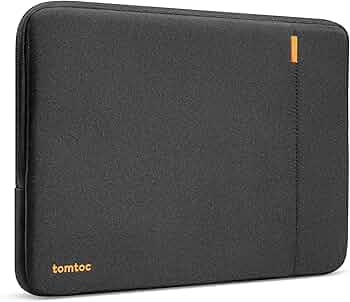 tomtoc 360° Housse pour Nouveau 14 Pouces MacBook Pro M5 Pro/Max (2026) A3426 A3427 A3434, M4/M3/M2/M1 A3112 A3401 A3185, Protection Intégrale, Sacoche pour Laptop avec Pochette pour Accessoire sur Amazon.fr